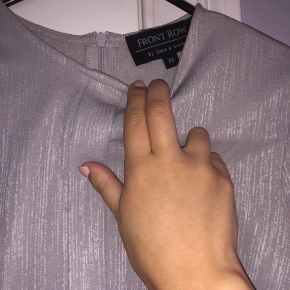 Front Row Couture Silver/Grey knee length dress worn once - Picture 4 of 4